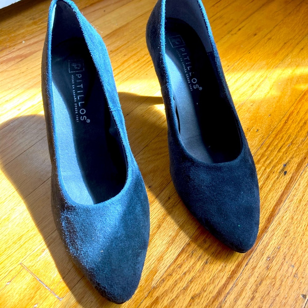 Navy suede Pitillos